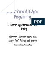 Introduction To Multi-Agent Programming: Search Algorithms and Path-Finding
