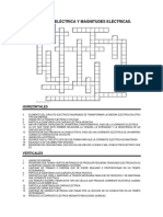 Crucigrama de Corriente Electrica y Magnitudes Electricas