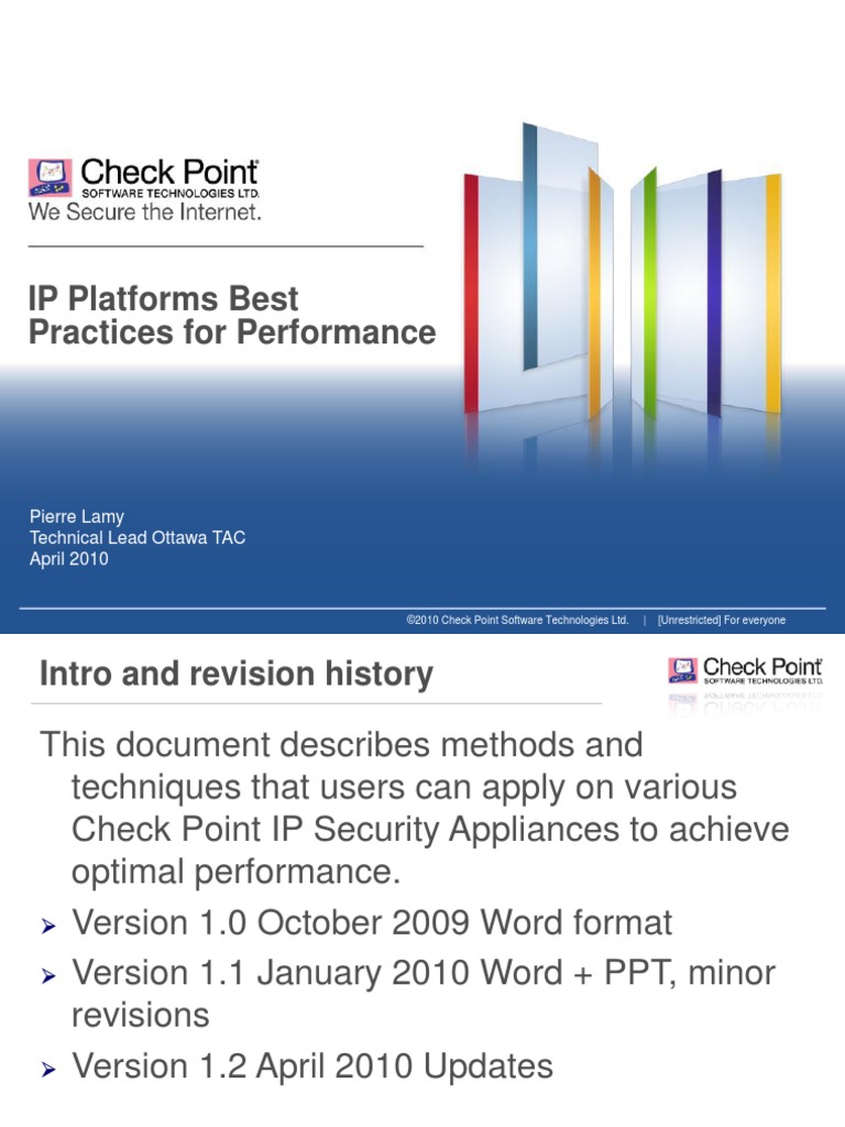 Checkpoint IP Platforms Best Practices For Performance | PDF ...