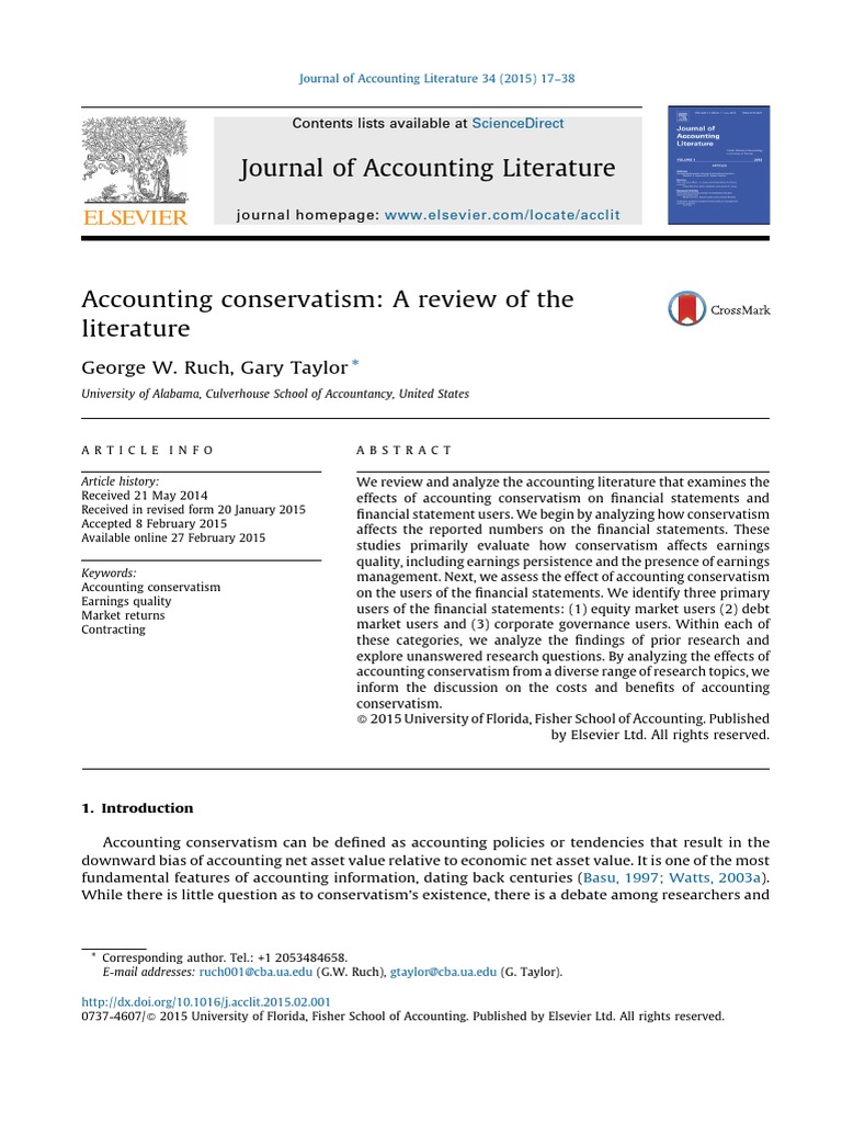 Effects of Accounting Conservatism | PDF | Financial Statement | Stock ...