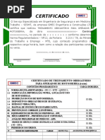 Certificado Operador de Motoserra