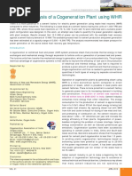Design & Analysis of A Cogeneration Plant Using WHR