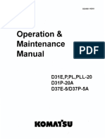 Operation & Maintenance Manual: 031 E, P, PL, PLL-20 D31 P-20 A D37E-5/D37P-5 A