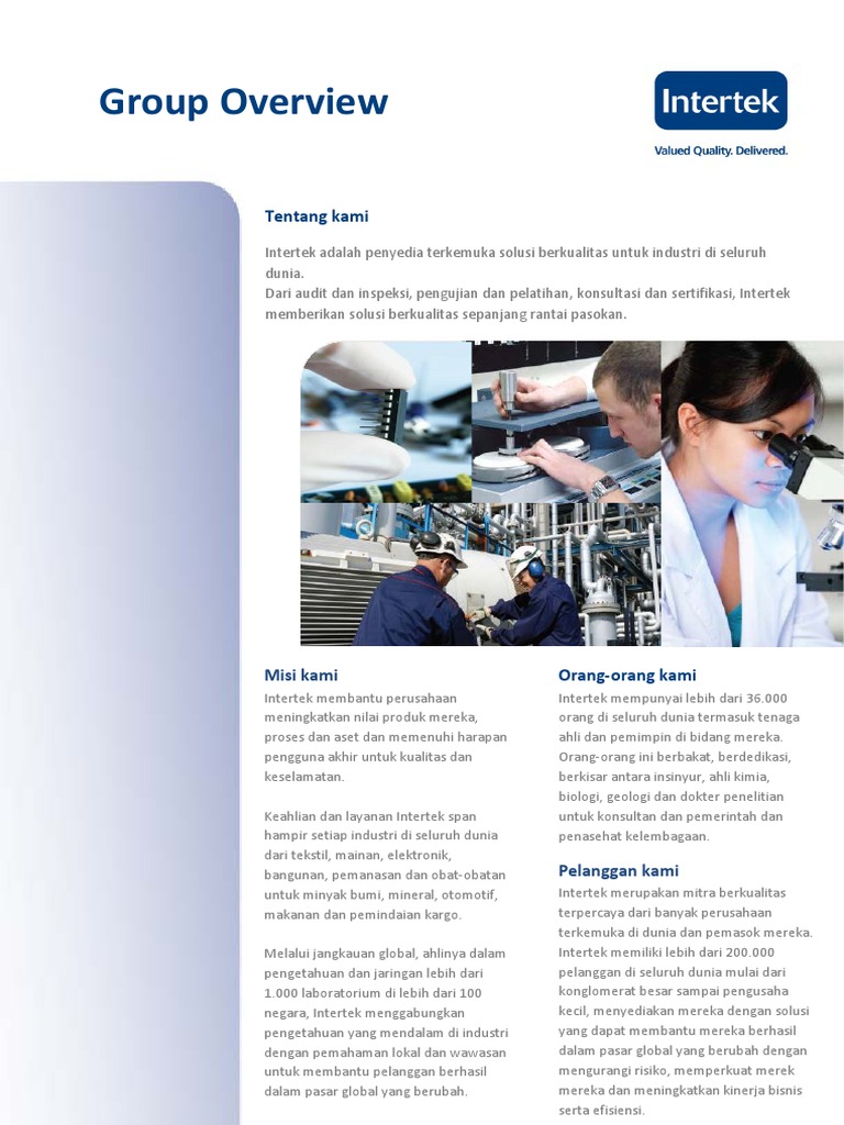 About Intertek Group In Indonesian Pdf