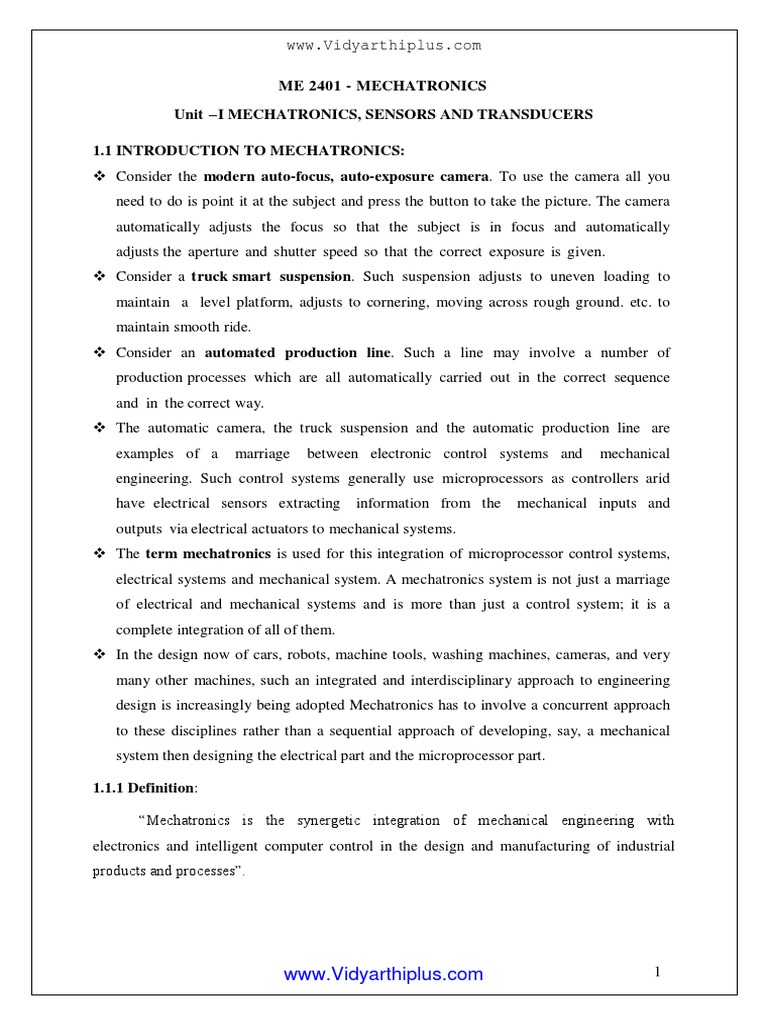 Introduction to Mechatronics Systems | PDF | Control Theory ...
