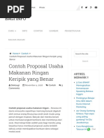 Contoh Proposal Usaha Makanan Ringan Keripik Yang Benar - Bagi Info PDF