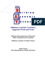 Oklahoma Academic Vocabulary Suggested Words and