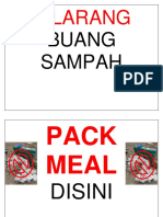 Dilarang Buang Sampah