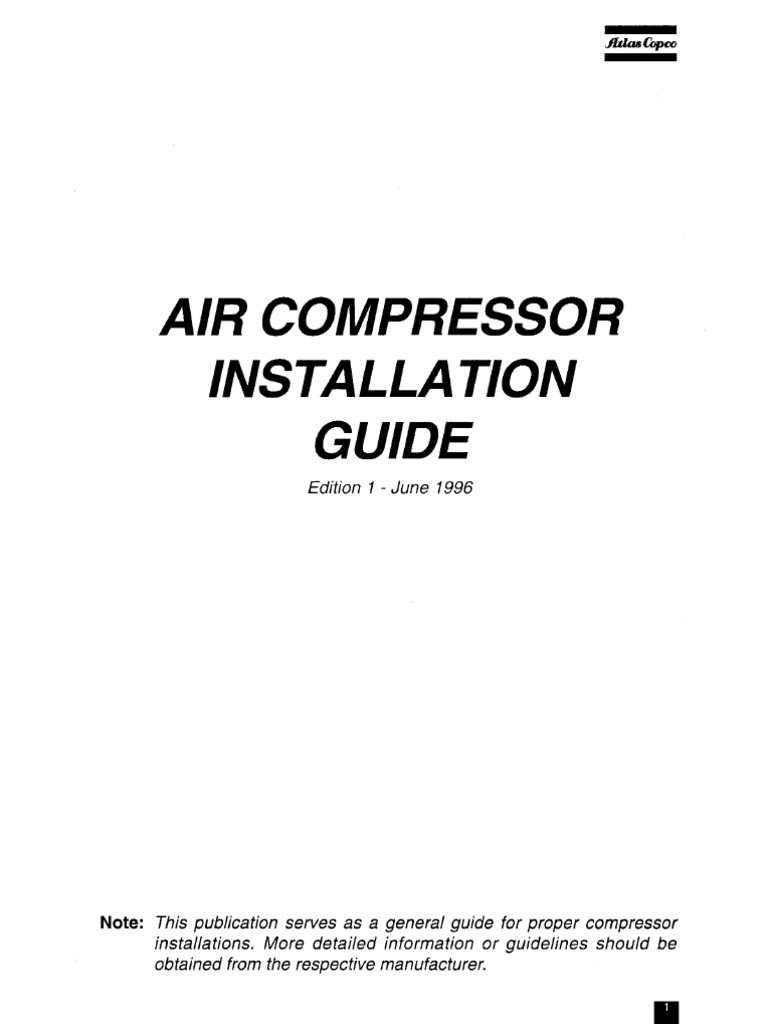 Air Compressor Installation Guide PDF Humidity Clothes Dryer