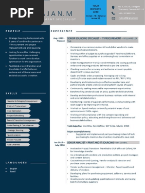 Modern resume