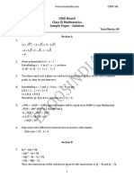 CBSE Class 9 Math Sample Paper Solutions