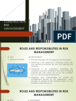 Roles and responsibilities in construction risk management