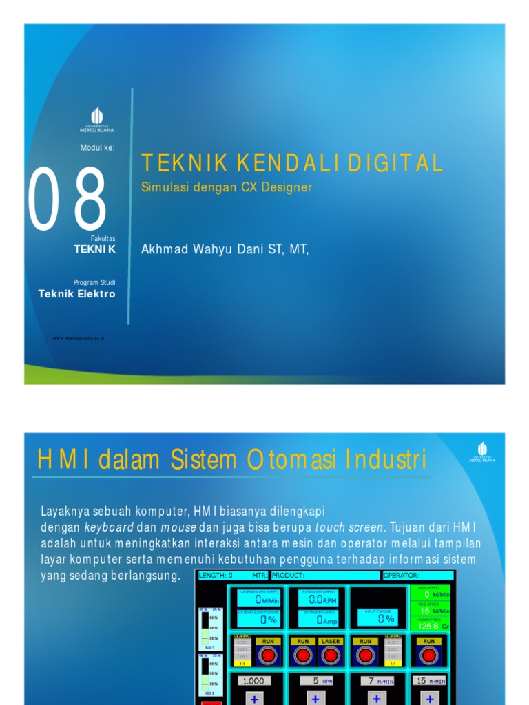 HMI dan Simulasi PLC dengan CX Designer | PDF