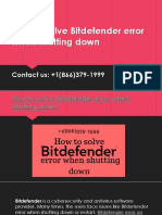 How to Solve Bitdefender Error When Shutting Down