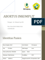 Status Ujian Abortus Inkomplit