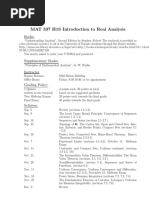 MAT 337 H1S Introduction To Real Analysis: Books