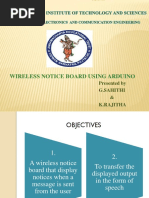 Wireless Notice Board Using Arduino: Presented by G.Sahithi & K.Rajitha