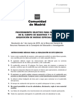 Prueba Común Oposiciones 2019