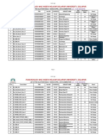 Punyashlok Ahilyadevi Holkar Solapur University, Solapur: List of Revaluation Result March/April - 2019 Examination