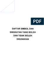 Daftar Simbol Dan Singkatan Yang Boleh Dan Tidak Boleh Digunakan PDF