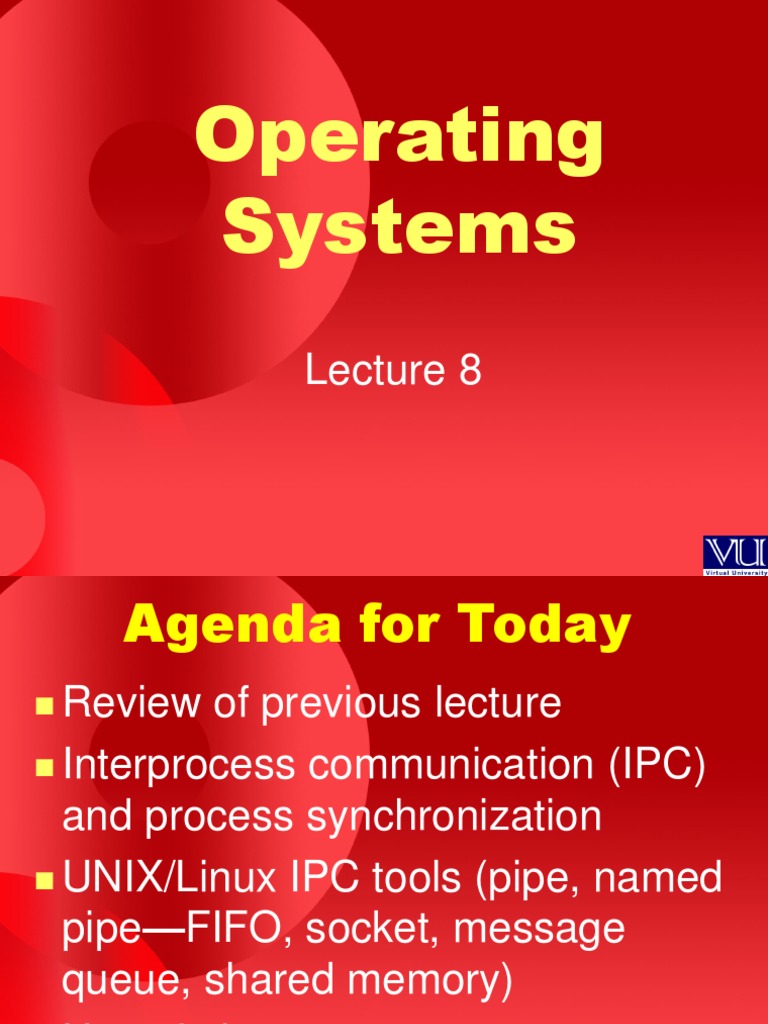 Lec8 CS604 Pps PDF Message Passing Operating System Technology