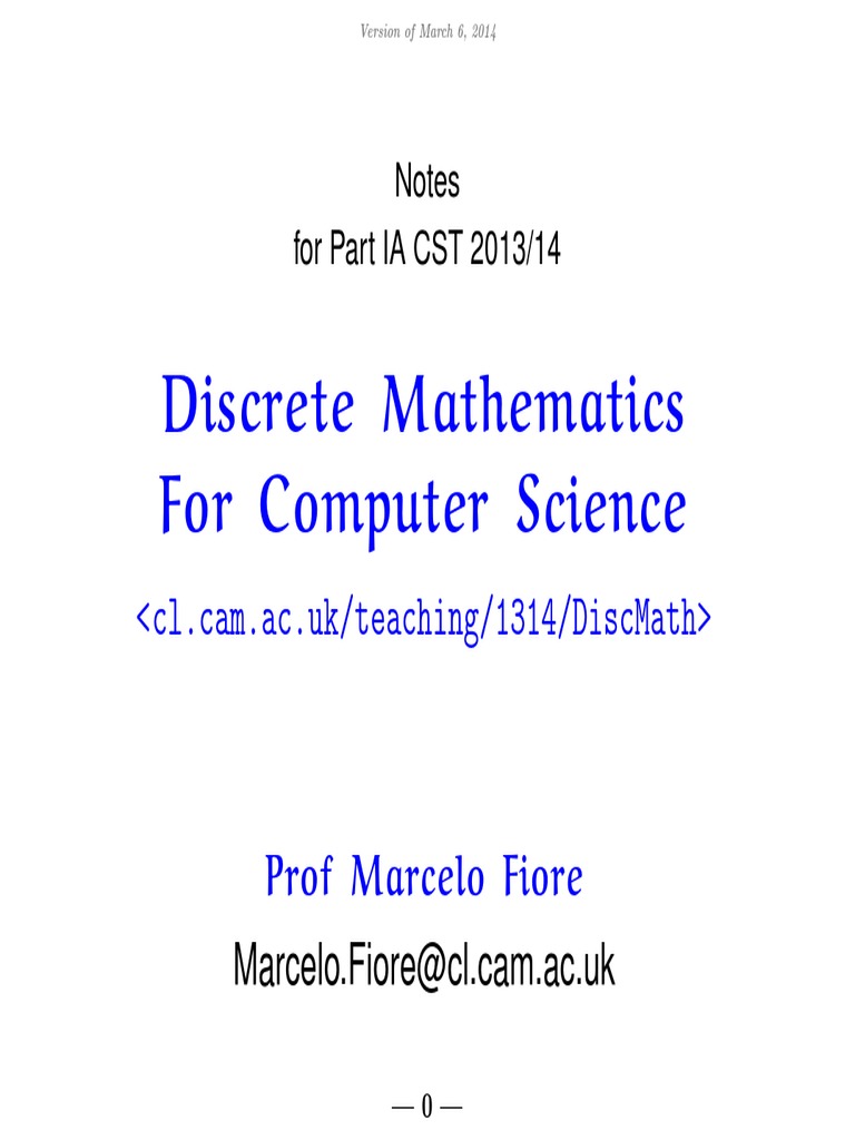 DiscMathNotes PDF | PDF | Mathematical Proof | Theorem