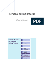Personal Selling Process: Afroz Ali Ansari
