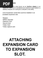 Attaching Expansion Card To Expansion Slot