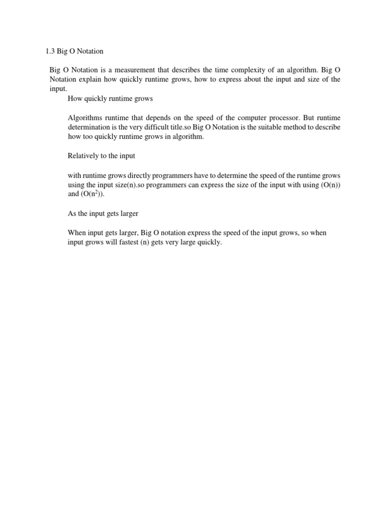 Big O Notation | PDF | Algorithms And Data Structures | Algorithms