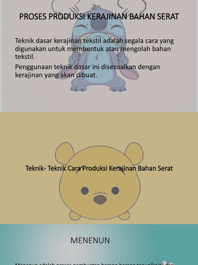 Proses Produksi Kerajinan Bahan Serat