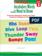 Grade 1 Scholastic 240 Vocabulary Words Kids Need to Know