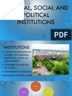 Chapter 6 - Cultural, Social and Political Institutions