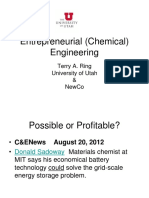 Entrepreneurial (Chemical) Engineering