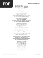 Blackpink As If It S Your Last 마지막처럼 Lyrics Azlyrics Com