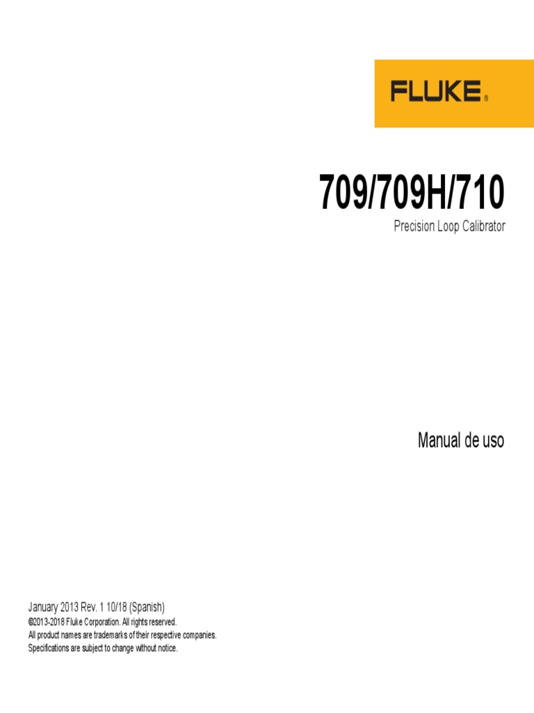 Fluke 709 | PDF | Voltio | Residuos