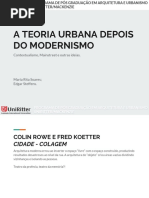 A Teoria Urbana Depois Do Modernismo