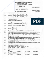 AISSEE 2013 Class 9 Paper 1