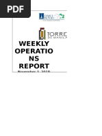 Operatiosn Report 1