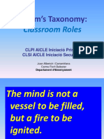 Classroom Roles For Blooms Taxonomy PDF