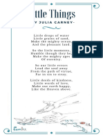 Little Things Poem Printable Famlii