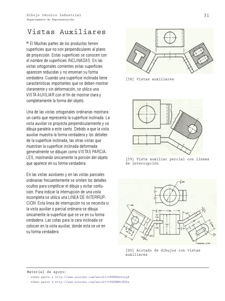Vistas Auxiliares | PDF | Dibujo técnico | Dibujo