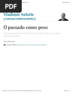 O Passado Como Peso - 29:06:2018 - Vladimir Safatle - Folha
