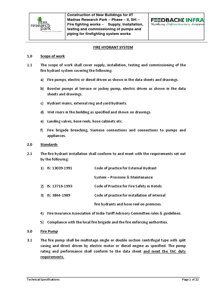 Fire Hydrant System PDF Pipe (Fluid Conveyance) Firefighting