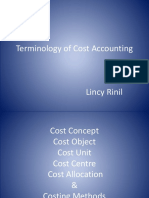 Terminology of cost Accounting 