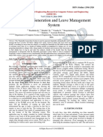 Timetable Generation and Leave Management System