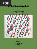 Molecule: A Tiny Lit Mag. Issue 1. Fall 2019. 