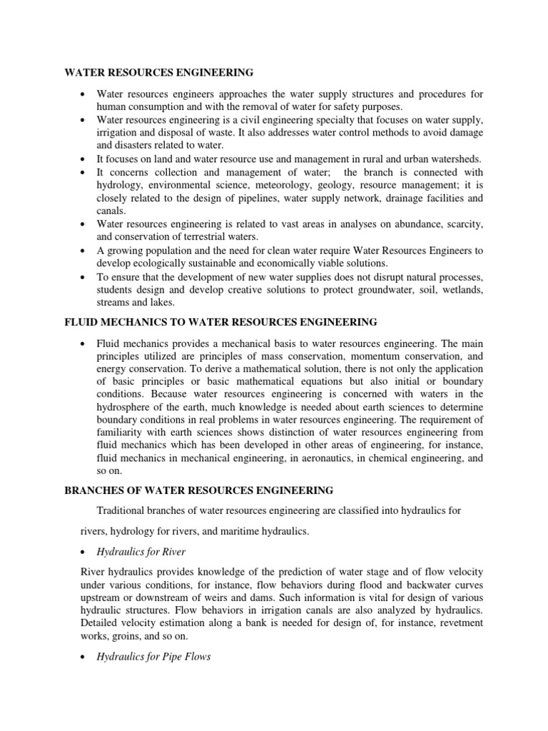 Water Resources Engineering PDF Hydrology Water Resources