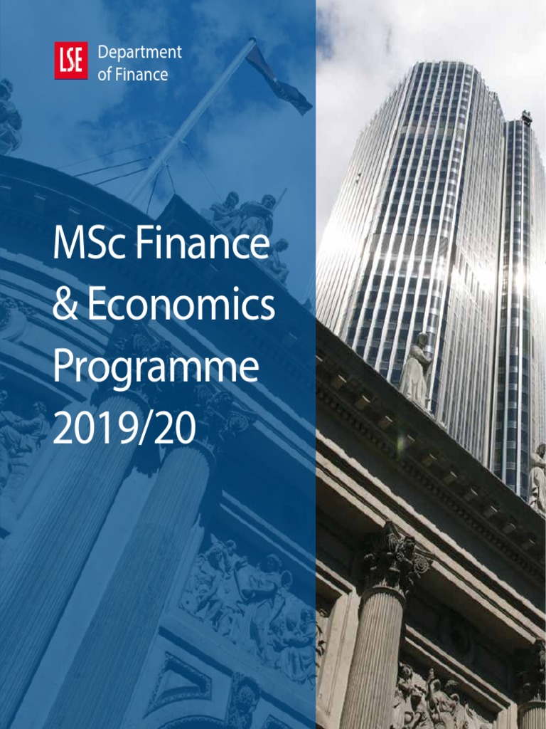 MSC Finance and Economics Brochure 2019 | PDF | Derivative (Finance) |  Financial Economics