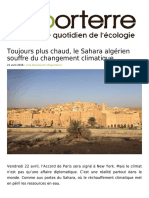 Toujours Plus Chaud, Le Sahara Algérien Souffre Du Changement Climatique