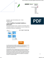 ¿Qué Significa Humedad Relativa y Absoluta